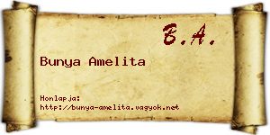 Bunya Amelita névjegykártya